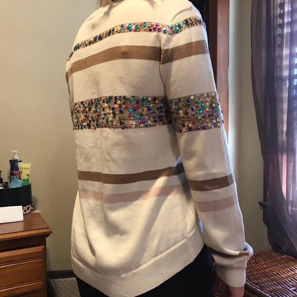 Willi Smith hi-lo striped sweater - Picture 3 of 4